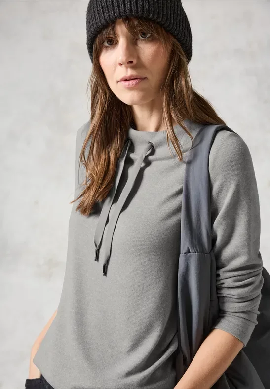 Cecil Damen Langarmshirt in Grau, Gr: XL