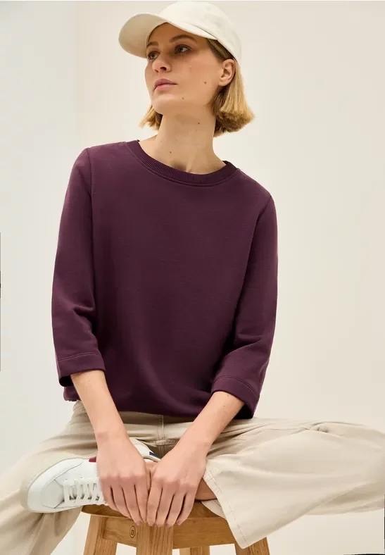 Thumbnail - Cecil Damen Rundhals Sweatshirt in Rot, Gr: L