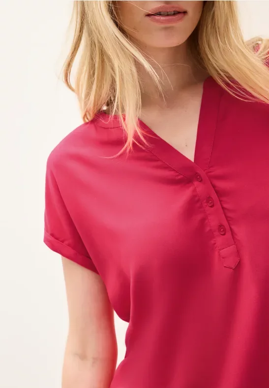 Thumbnail - Cecil Damen Blusenshirt in Unifarbe in Rot, Gr: XS
