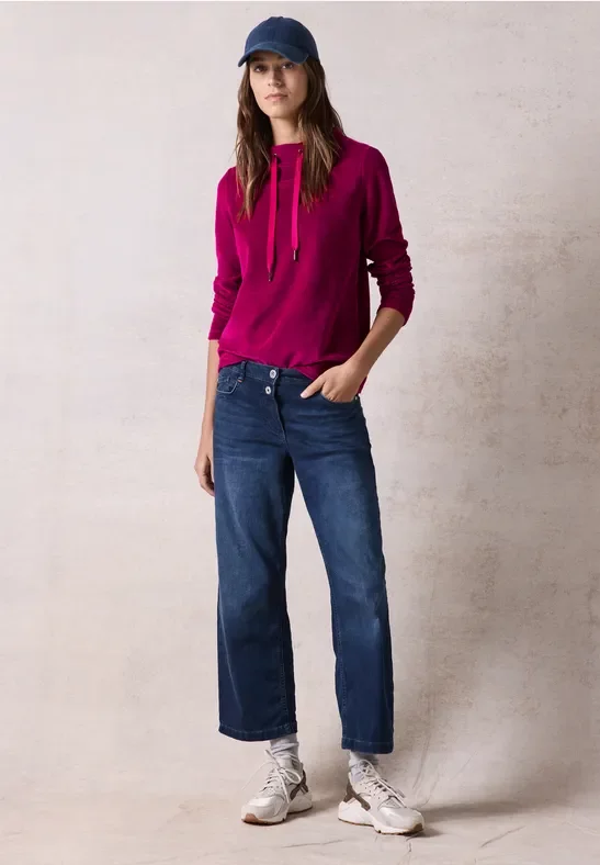 Cecil Damen Cordshirt in Pink, Gr: XL