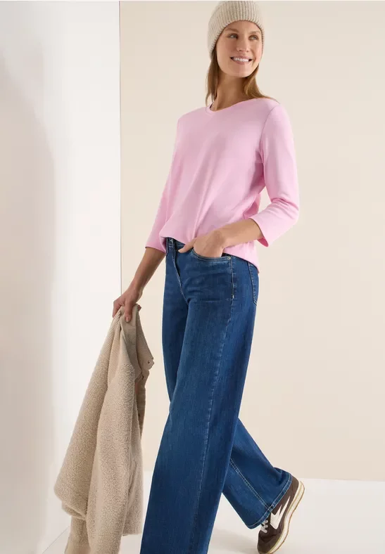 Cecil Damen Basic T-Shirt in Rosa, Gr: XXL