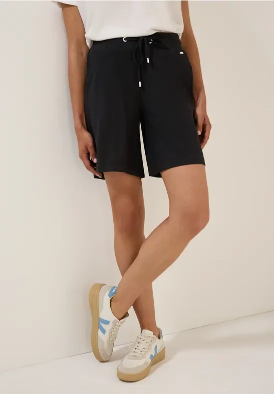 Thumbnail - Cecil Damen Jersey-Shorts in Schwarz, Gr: XS