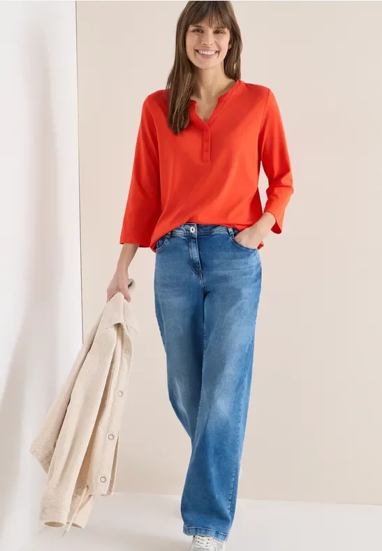 Thumbnail - Cecil Damen Shirt im Tunika-Look in Orange, Gr: S