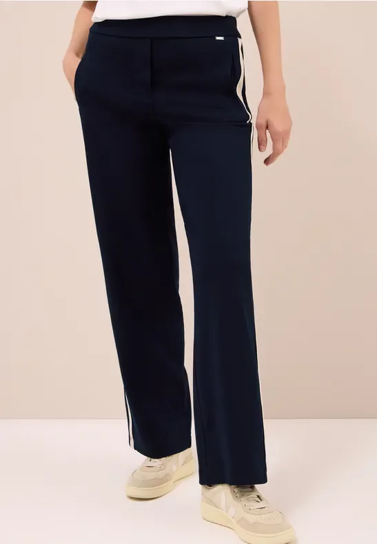 Cecil Damen Hose mit Tape-Detail in Blau, Gr: L
