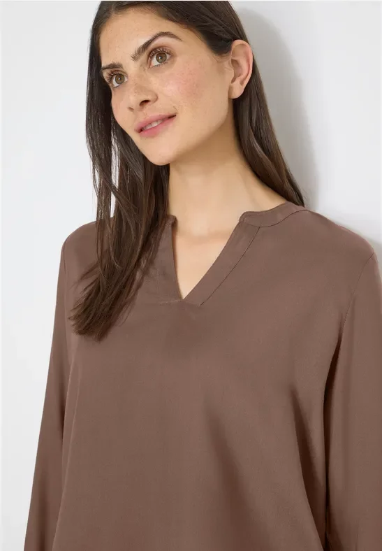 Thumbnail - Cecil Damen Bluse in Unifarbe in Beige, Gr: XS