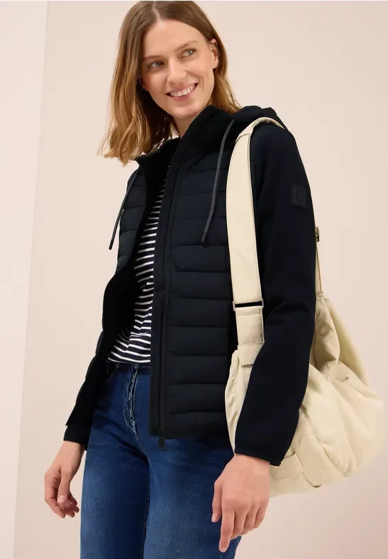 Thumbnail - Cecil Damen Scuba Mix Jacke in Blau, Gr: L