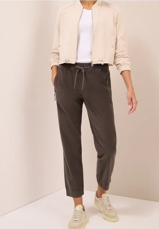 Thumbnail - Cecil Damen Cordhose im Casual Fit in Braun, Gr: L
