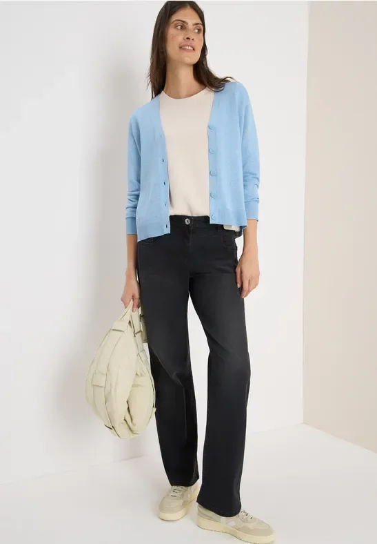 Cecil Damen V-Neck Cardigan in Blau, Gr: M