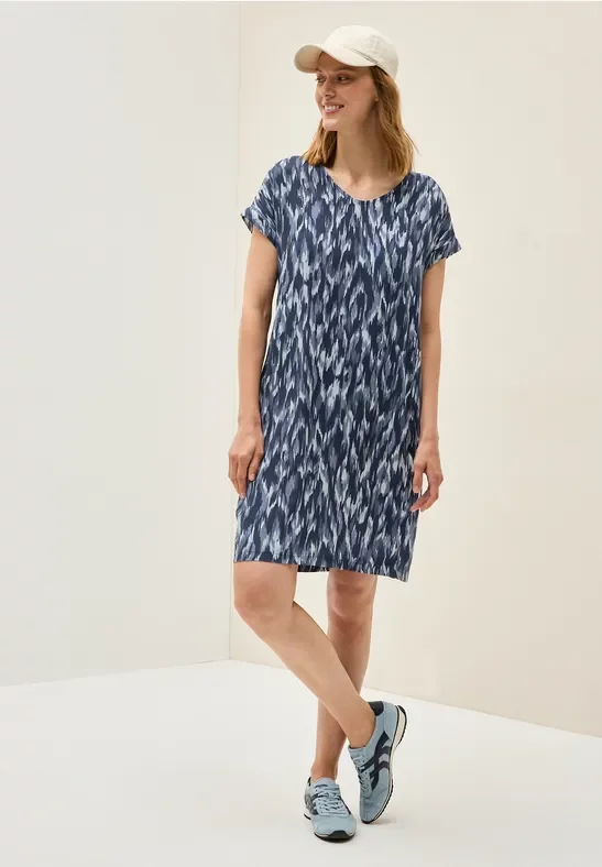 Thumbnail - Cecil Damen Gemustertes Kleid in Blau, Gr: XXL