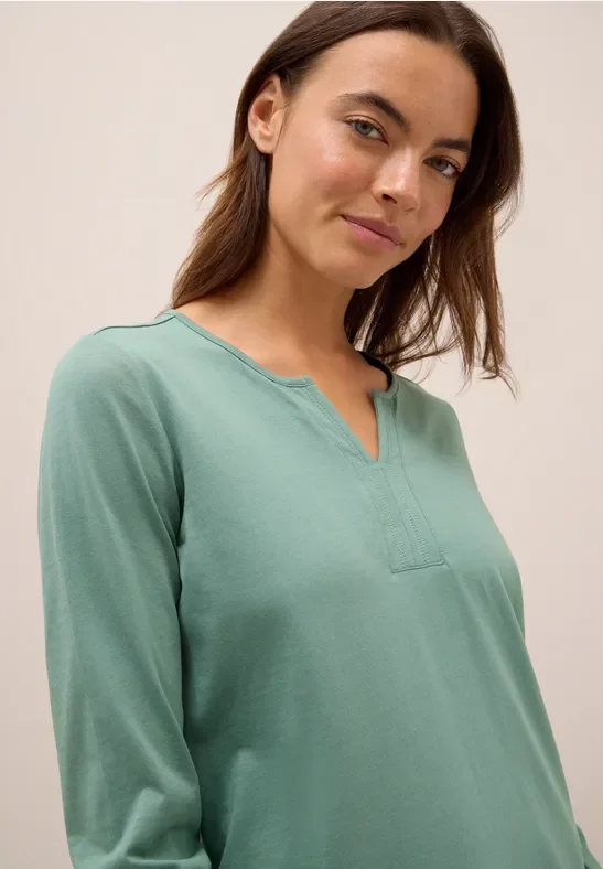 Cecil Damen Shirt im Tunika-Look in Grün, Gr: XL