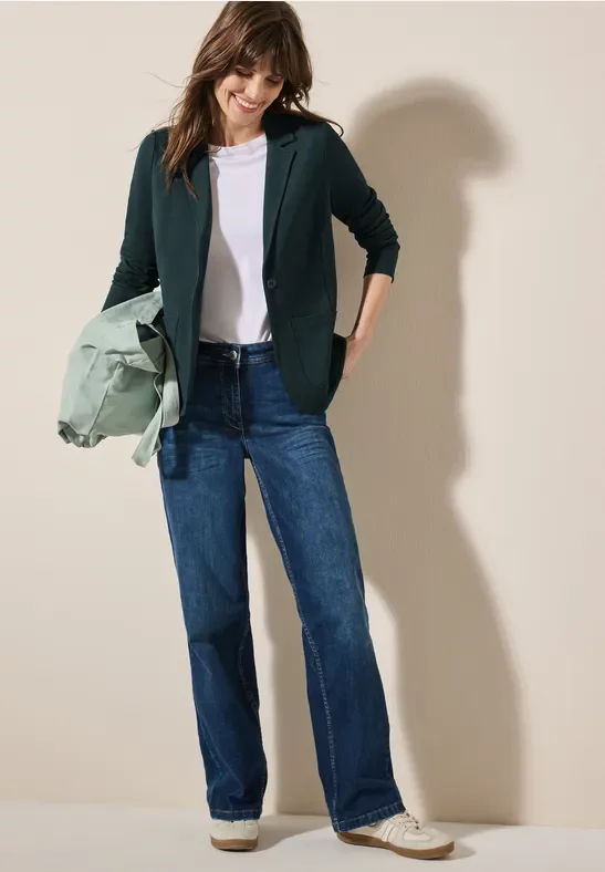 Thumbnail - Cecil Damen Basic Strukturblazer in Grün, Gr: XXL