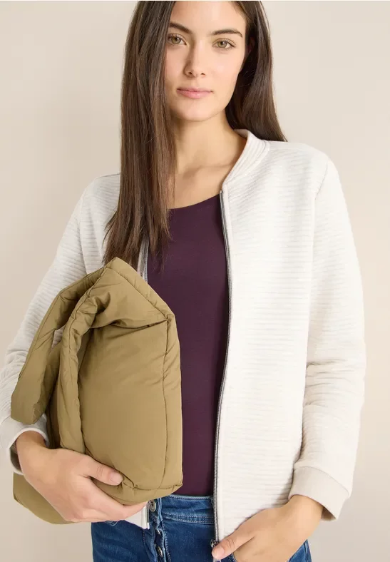 Thumbnail - Cecil Damen Kurze Strukturjacke in Beige, Gr: XXL