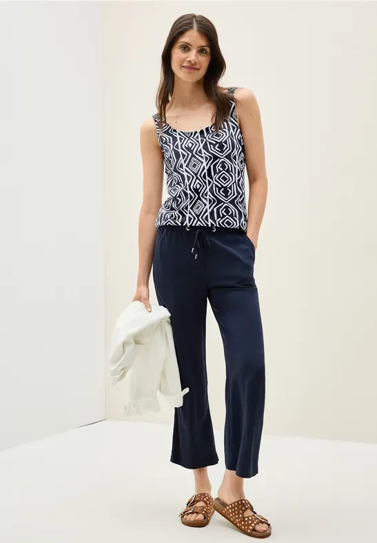 Thumbnail - Cecil Damen Top mit Smok-Details in Blau, Gr: XXL