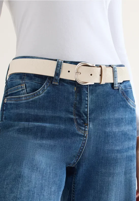 Cecil Damen Gürtel im Wildleder-Look in Beige, Gr: 85