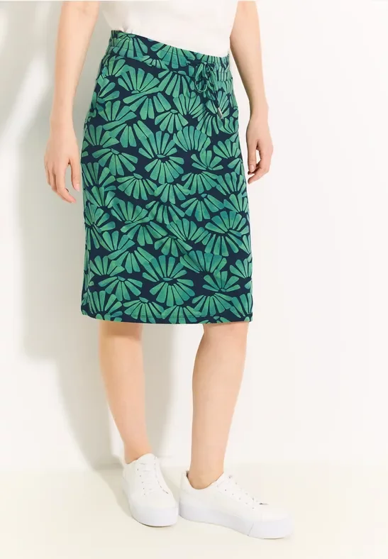 Thumbnail - Cecil Damen Midirock mit Print in Multicolour|Grün, Gr: XS