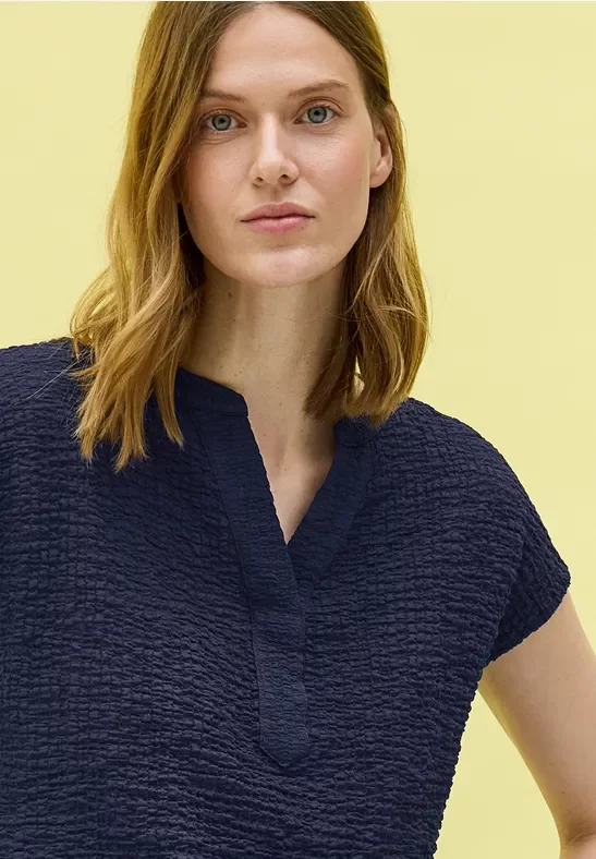 Thumbnail - Cecil Damen Strukturbluse in Blau, Gr: M