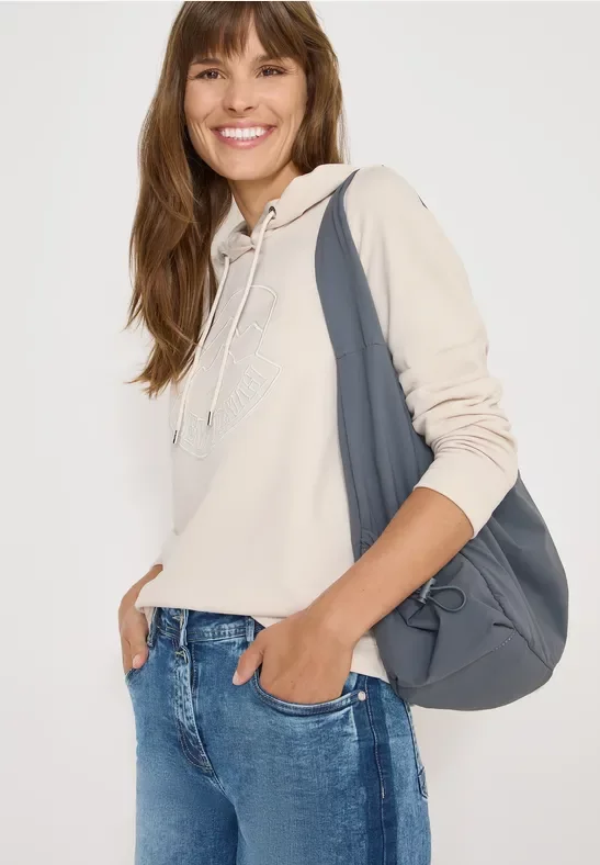 Thumbnail - Cecil Damen Kapuzenshirt mit Stickerei in Grau, Gr: XS
