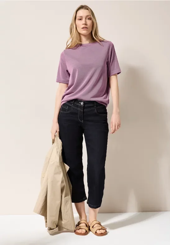 Cecil Damen Gestreiftes Shirt in Pink, Gr: M