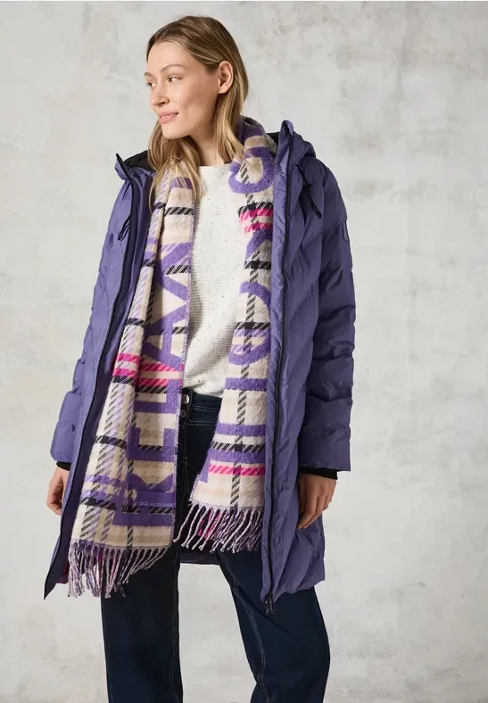 Cecil Damen Mantel mit Schweißnähten in Lila, Gr: XL