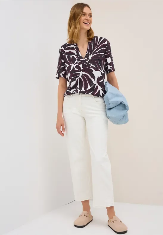 Cecil Damen Gemustertes Blusenshirt in Rot, Gr: XS