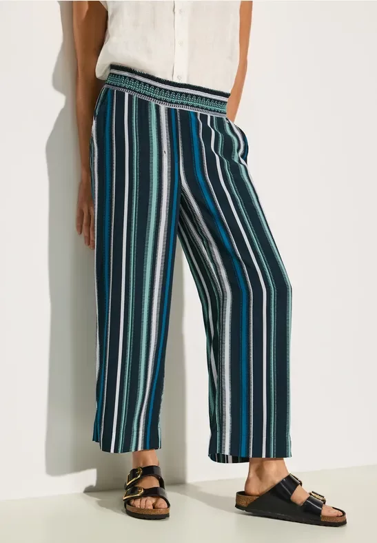 Thumbnail - Cecil Damen Hose im Loose Fit in Grün, Gr: XL