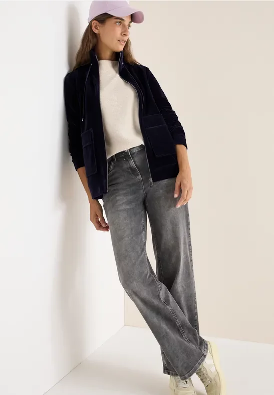 Thumbnail - Cecil Damen Leichte Cordjacke in Blau, Gr: XS