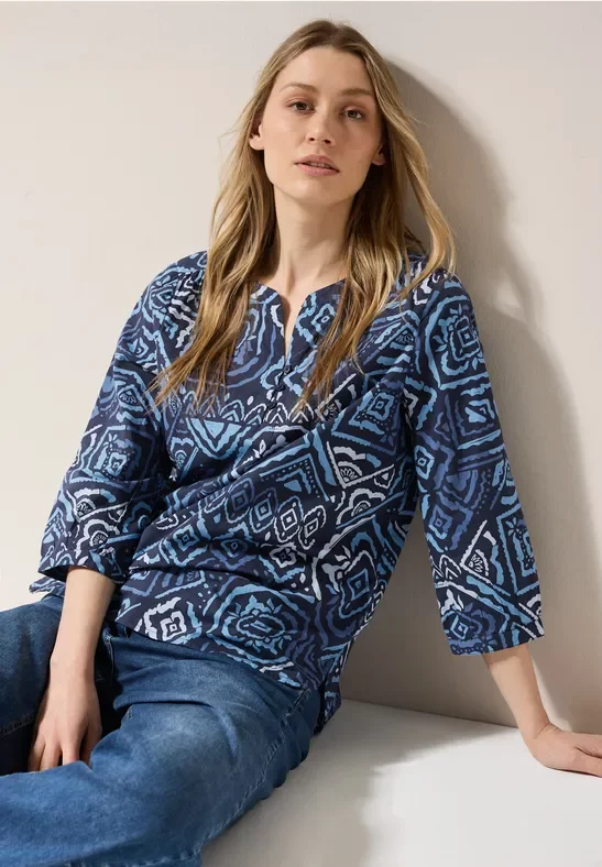 Thumbnail - Cecil Damen Bedruckte Bluse in Blau, Gr: M