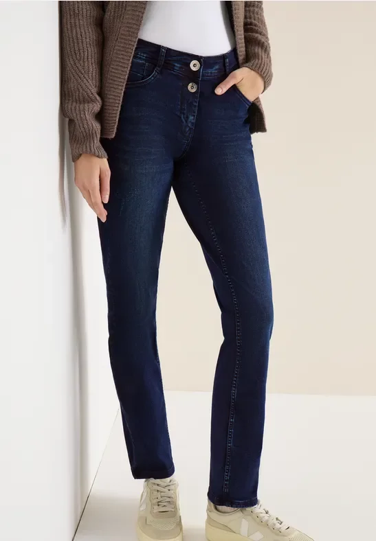 Thumbnail - Cecil Damen Straight Leg Jeans in Blau, Gr: 27