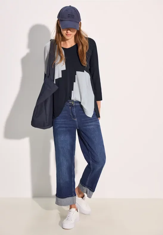 Thumbnail - Cecil Damen Oversize-Pullover in Blau, Gr: XS