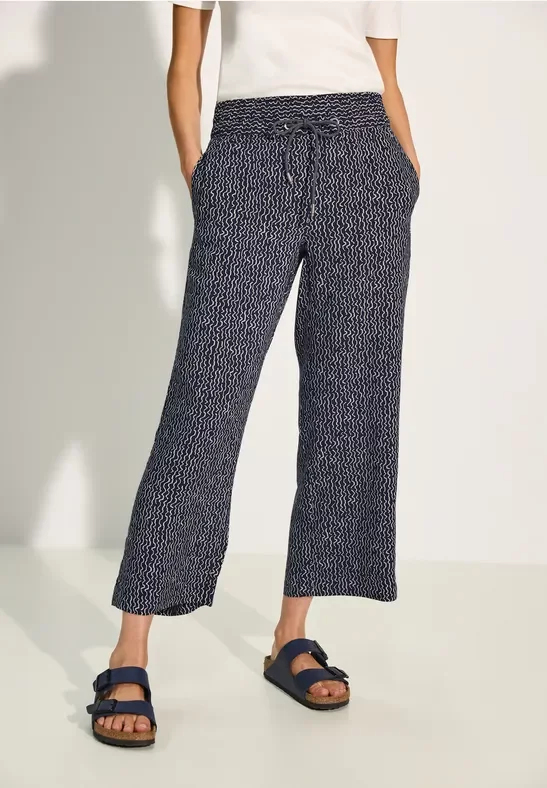 Cecil Damen Hose im Loose Fit in Blau, Gr: XXL