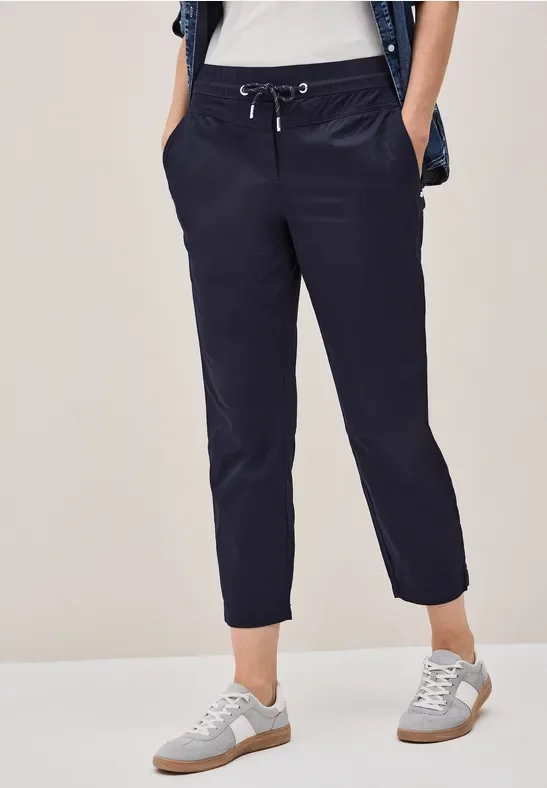 Cecil Damen Papertouch Hose in Blau, Gr: XL