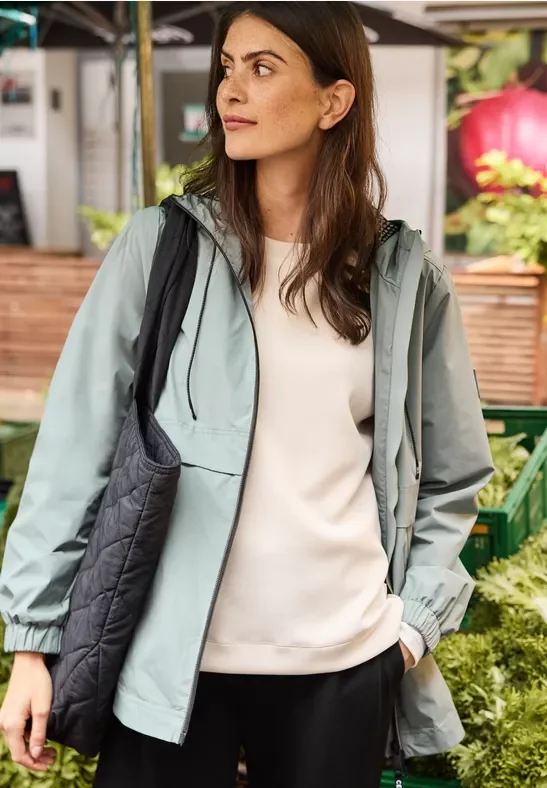 Thumbnail - Cecil Damen Jacke in A-Linie in Grün, Gr: XXL