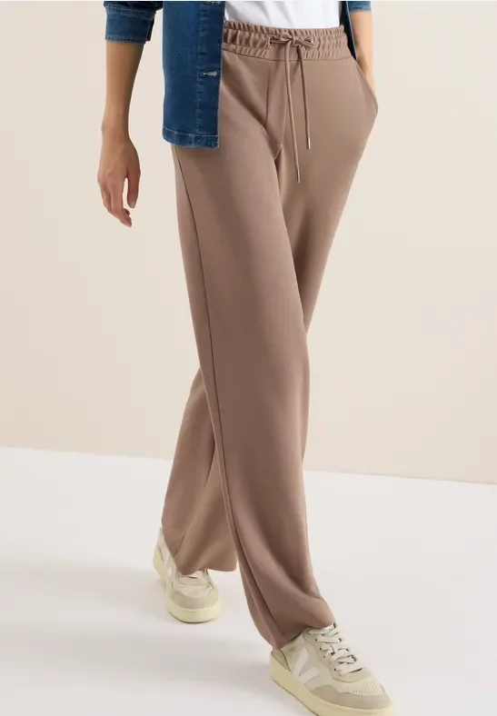 Thumbnail - Cecil Damen Wide Leg Hose in Braun, Gr: L