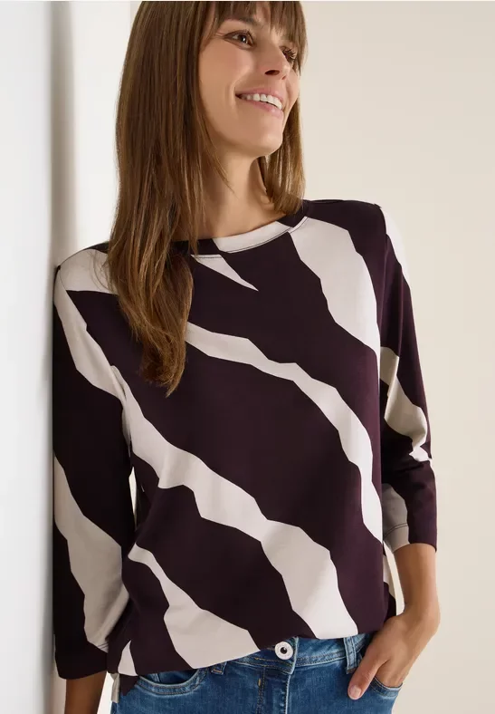 Cecil Damen Gemustertes Shirt in Rot, Gr: L