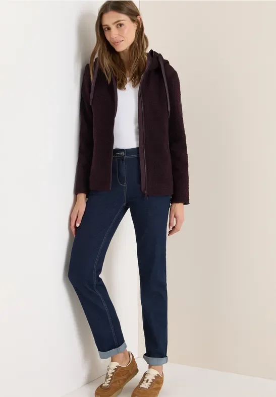 Cecil Damen Kurze Wolloptik-Jacke in Rot, Gr: M