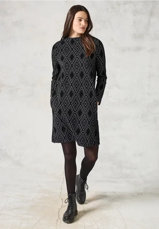 Cecil Damen Ottoman Kleid in Schwarz, Gr: L