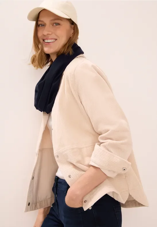 Cecil Damen Loop Schal in Unifarbe in Blau, Gr: One size