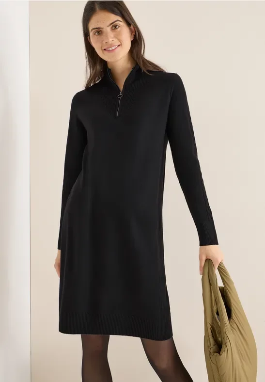 Cecil Damen Kuscheliges Kleid in Schwarz, Gr: 3XL