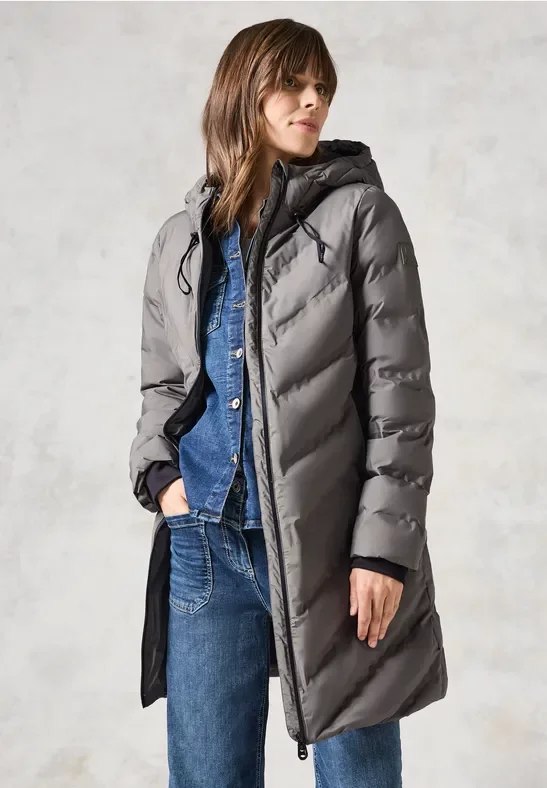 Cecil Damen Gefütterter Mantel in Grün, Gr: XXL