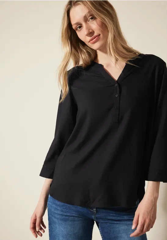 Cecil Damen Tunika in Unifarbe in Schwarz, Gr: XS