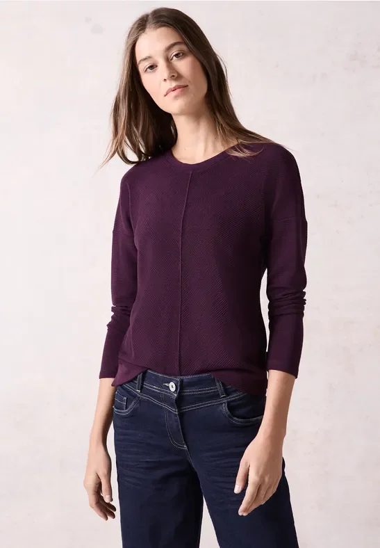 Cecil Damen Ottoman-Shirt in Pink, Gr: XL