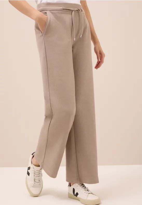 Cecil Damen Wide Leg Hose in Braun, Gr: L