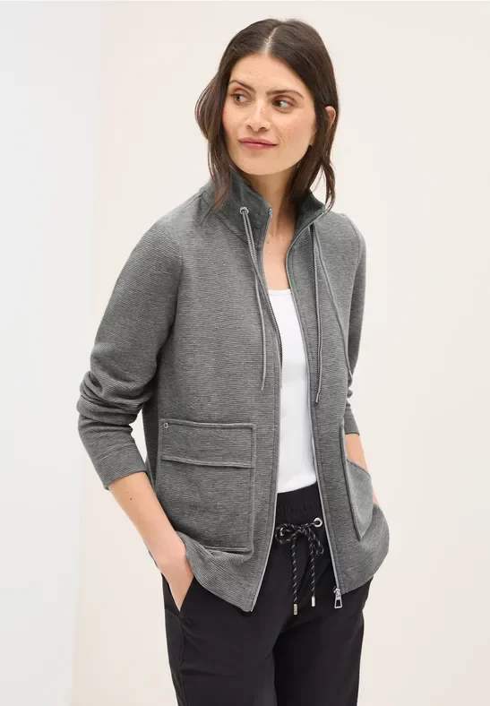 Thumbnail - Cecil Damen Leichte Ottoman Jacke in Grau, Gr: XL