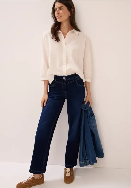 Thumbnail - Cecil Damen Wide Leg Jeans in Blau, Gr: 29