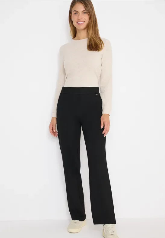 Thumbnail - Cecil Damen Straight Leg Hose in Schwarz, Gr: L
