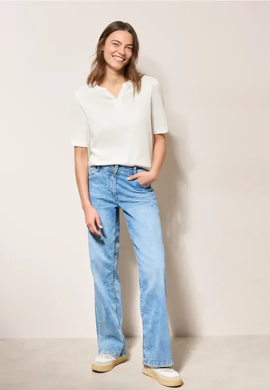 Thumbnail - Cecil Damen Shirt im Tunika-Look in Weiß, Gr: M