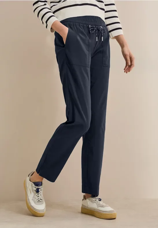 Thumbnail - Cecil Damen Casual Fit Hose in Blau, Gr: XXL