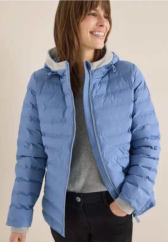 Cecil Damen Jacke in Welded-Optik in Blau, Gr: XS