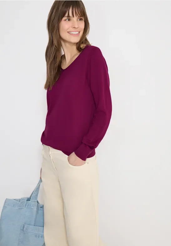 Thumbnail - Cecil Damen Basic Pullover in Pink, Gr: XXL