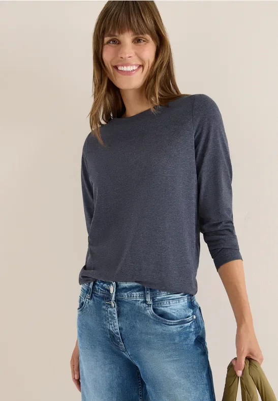 Cecil Damen Langarmshirt in Blau, Gr: S